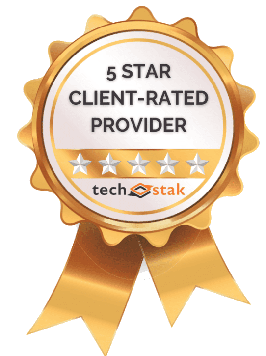 TechStak 5 Star Rated Provider Badge